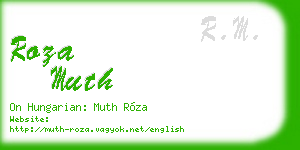 roza muth business card